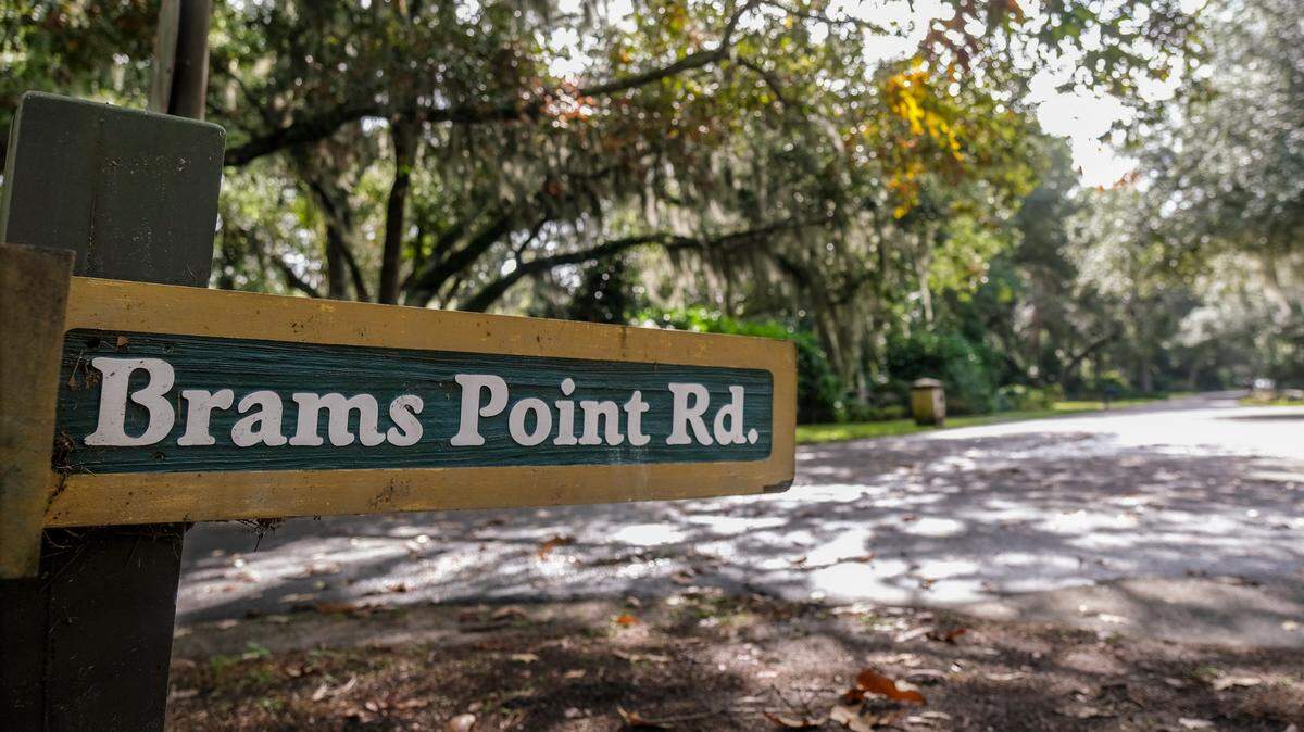 A street sign points the way to Brams Point Road as seen on Wednesday, Nov. 11, 2020, on Hilton Head Island.