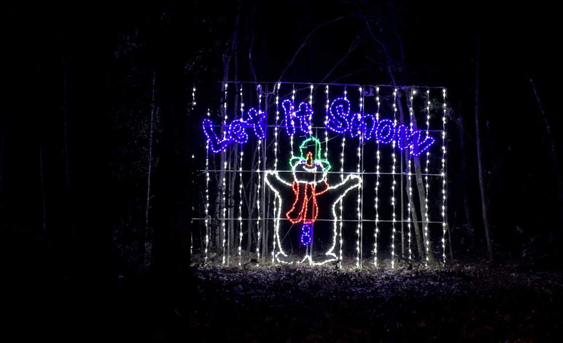 The Let It Snow display is one of the new ones this year.
