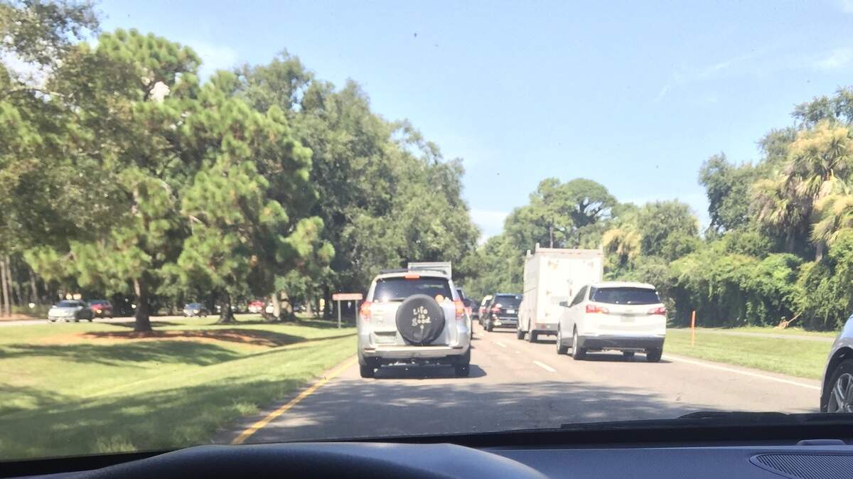 Traffic was backed up on U.S. 278 Thursday afternoon near Kroger after a two-vehicle accident.