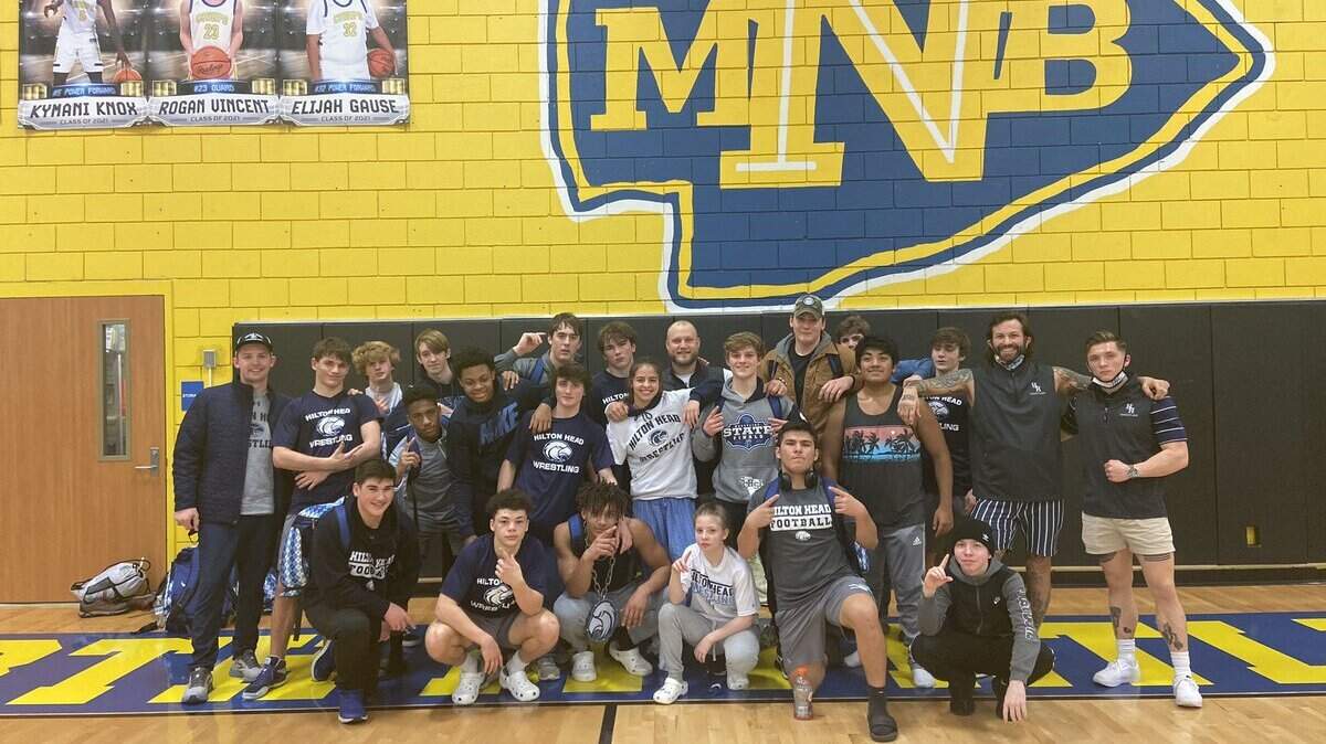 Hilton Head Island wrestling defeated North Myrtle Beach, 43-33, in the Class 4A playoffs on Monday.