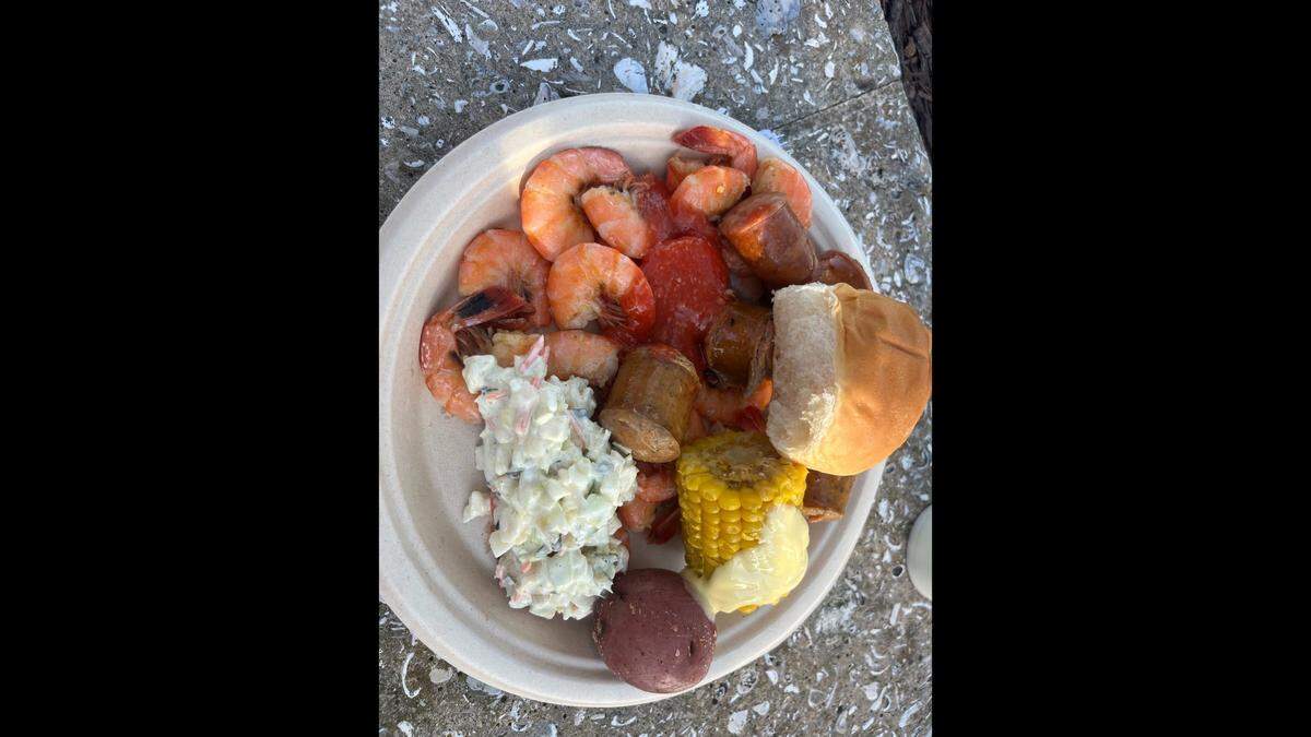 Frogmore stew featuring shrimp, potatoes, corn and other side dishes was on the menu at the Lowcountry Supper Thursday at the Beaufort Water Festival.