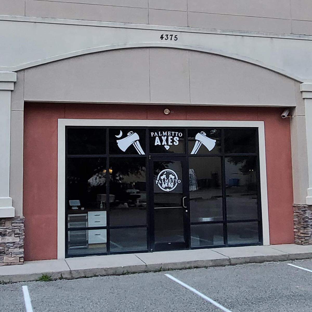 Palmetto Axes is located behind Off Island Thrift Shop on the Bluffton Parkway.
