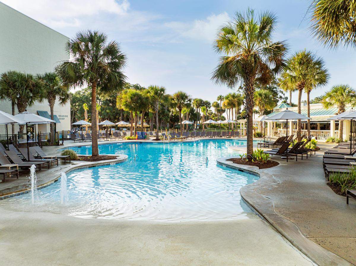 The pool beach entrance at the Sonesta Resort Hilton Head Island.