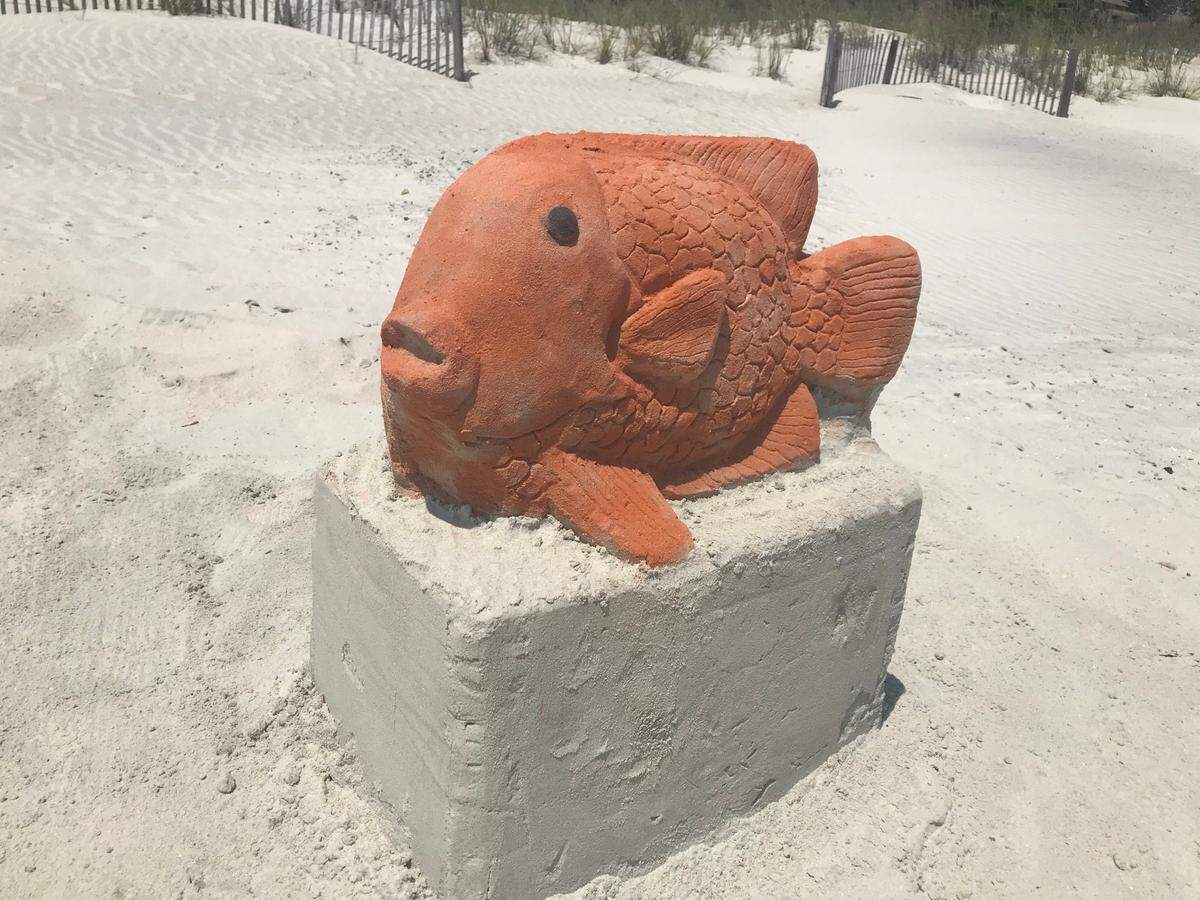 A sand sculpture by Doug Heatherington, who has been vacationing on Hilton Head each May for more than 30 years.