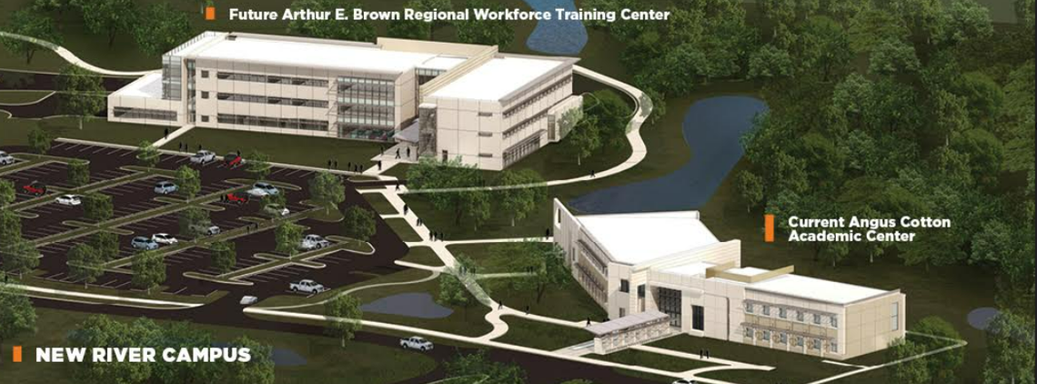 The Arthur E. Brown Regional Workforce Training Center rendering at Technical College of the Lowcountry’s New River Campus in Bluffton