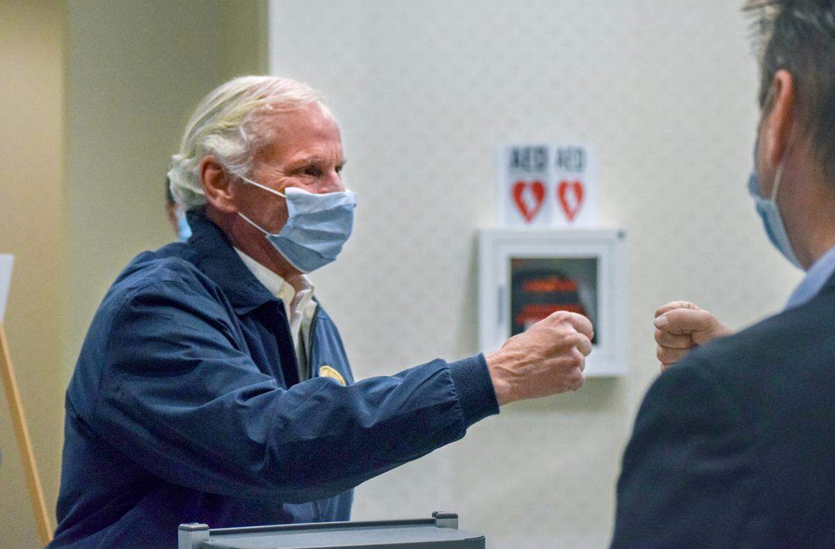 On a hospital tour, S.C. Gov. Henry McMaster stops at Hilton Head Hospital on Friday, Jan. 22, 2021 to gauge the rollout of the COVID-19 vaccine.