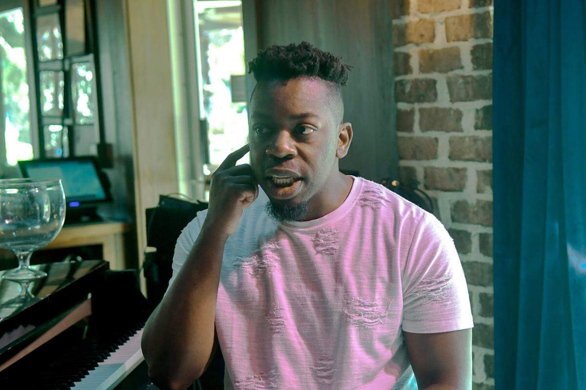 After advancing from the Battle Rounds on NBC’s “The Voice,” Sterlin “Stee” Colvin Jr. shares that his coach John Legend’s ability to hear music precisely is amazing to witness as he recounts some of his experiences on Oct. 30, 2023, at Kind of Blue on Hilton Head Island.
