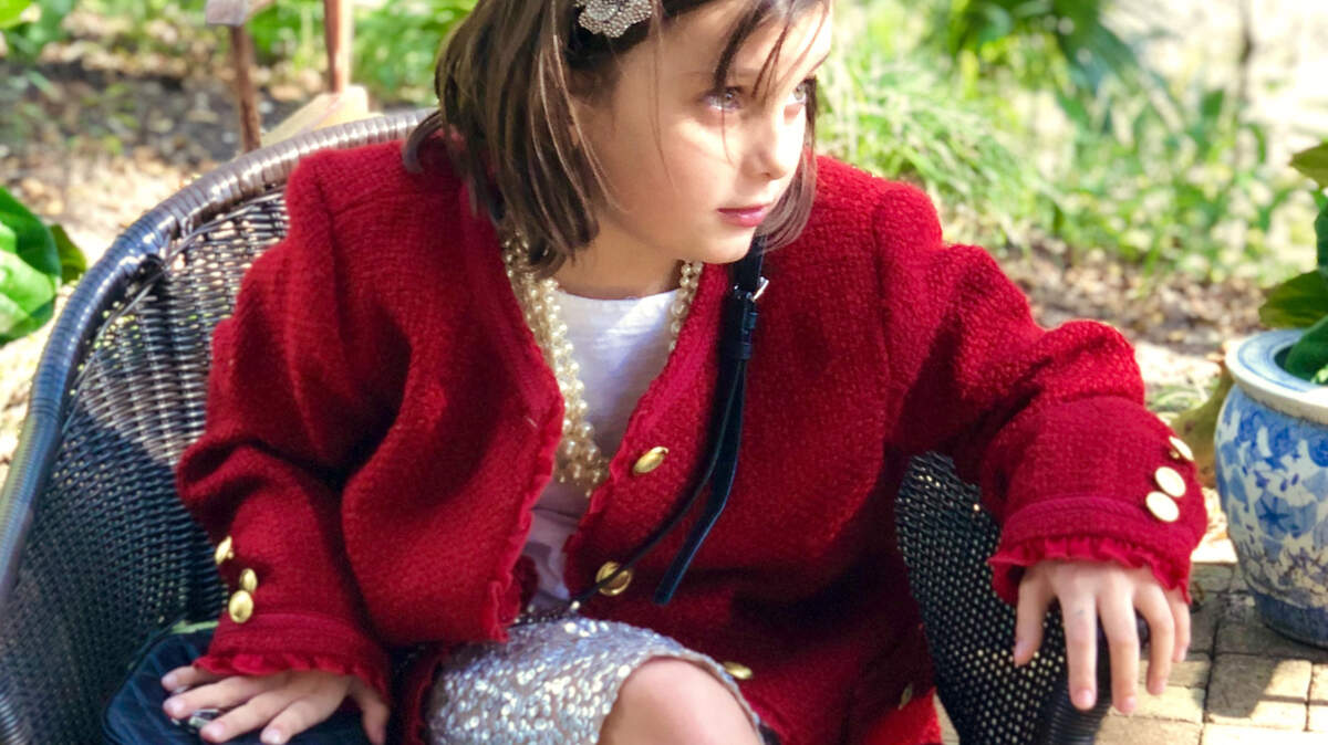 Campbell Guscio, the columnist’s granddaughter, channeling Coco Chanel on Thanksgiving Day.