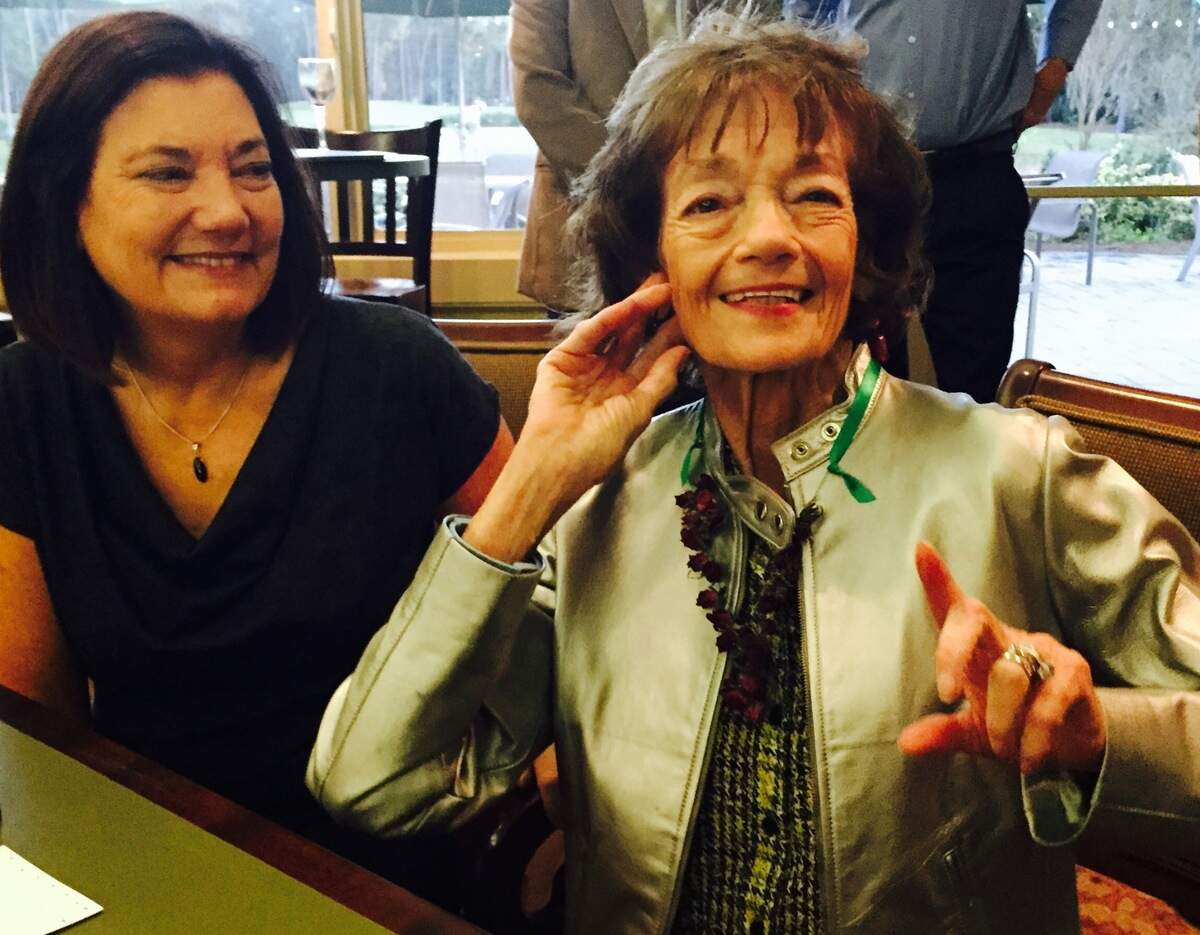 Betsy Jukofsky, with her daughter, Diane Jukofsky, when she was toasted and roasted in 2015 at a surprise event sponsored by the Island Beautification Association and the Hilton Head Island Council of Garden Clubs.