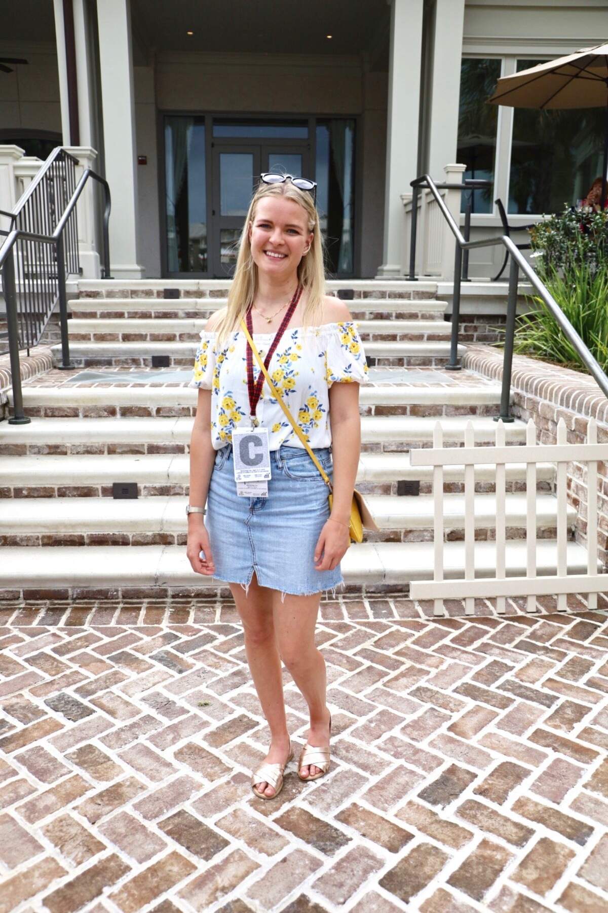 Moa Kristenson said she loves her yellow purse and the pops of color on her top.