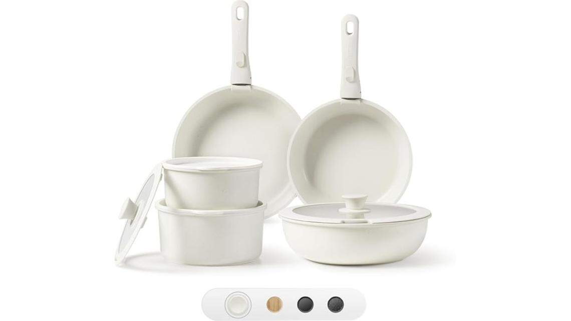 Save 48% off this CAROTE Pots and Pans Set with detachable handles