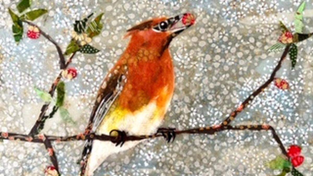 “Cedar Waxwing” and other works by Laura W. Adams will be on display at Mystic Osprey Gallery in Habersham, Beaufort, SC, starting May 7, 2021. The opening of the show, “On the Edge: Our maritime forests,” is 4-6 p.m. May 7.
