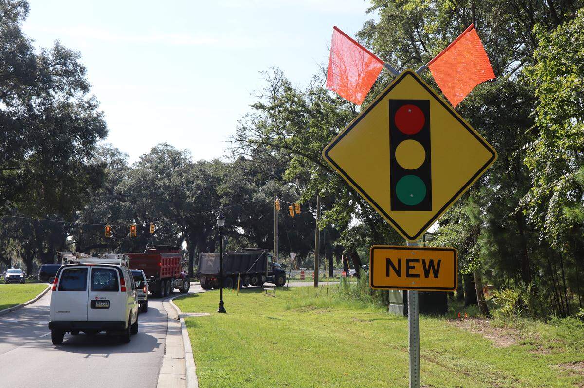 The newly installed traffic signals at the intersection of S.C. 170 and Oldfield Way are expected to be operational the morning of Aug. 6, 2024. The additional lights will also manage traffic from East Argent Parkway as residential developments continue to expand in the area.