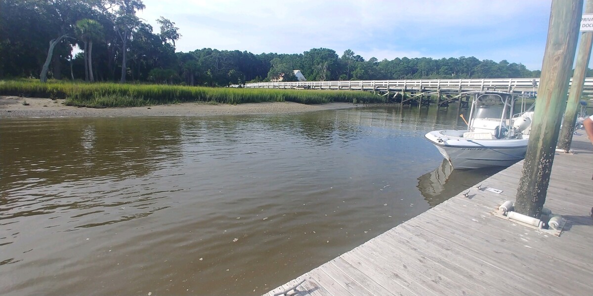 Craig Lamonte Jones, 51, jumped off of this dock on Daufuskie Island Saturday morning and did not come back up. A search still was underway as of late Saturday afternoon.