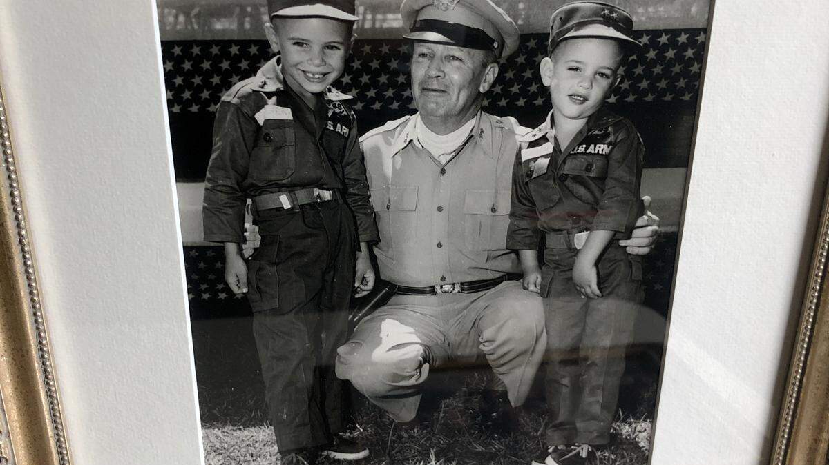 Then Maj. Gen. Joseph B. Fraser photographed with two of his grandsons, Joe Fraser III, left, who is today a Bluffton resident and president of Fraser Construction Co., and Simon Fraser, right, today a Hilton Head Island attorney and chairman of the Heritage Classic Foundation.