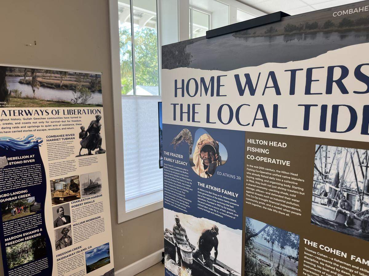 “Tide to the Land” is the current exhibition by local artist Tendaji Bailey at BCBCC Center for Culture and Commerce in Beaufort. The group says the exhibit underscores its commitment to culture and commerce.
