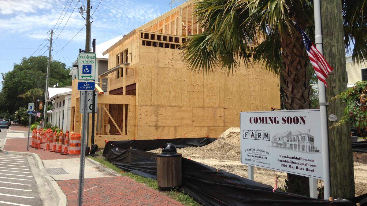 Pictured is FARM, a restaurant set to open in early 2016 in Old Town Bluffton's Promenade.
