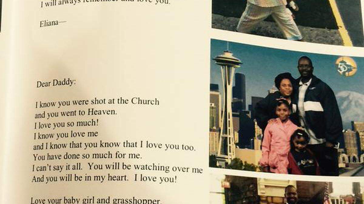The program for the funeral of Sen. Clementa Pinckney included these poems by his daughters. Pinckney was remembered at a service attended by thousands at Charleston's TD Arena on June 26, 2015.
