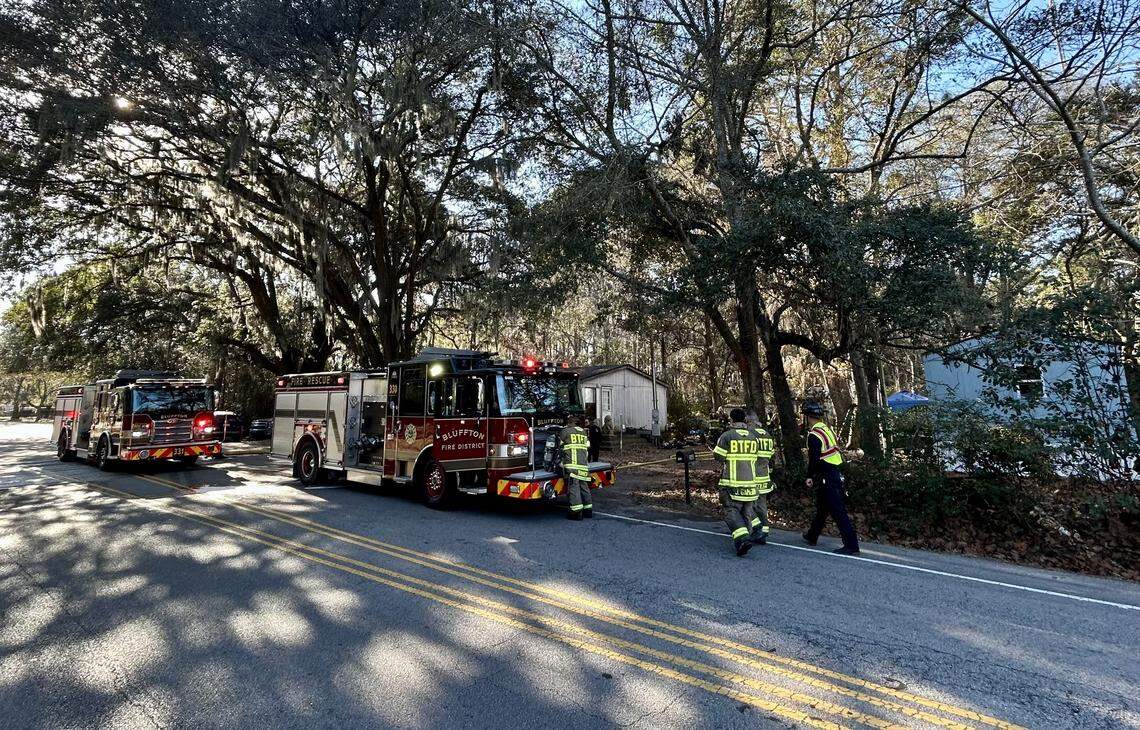 Bluffton fire crews were on the scene of a mobile home fire on Simmonsville Road the afternoon of Jan. 13, 2025.
