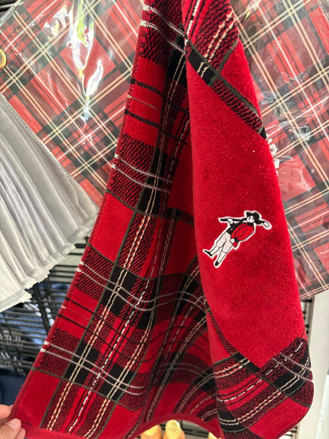A plaid towel for sale at RBC Heritage in 2026.