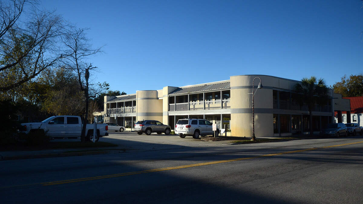 The parking lot and office building at 500 Carteret St., Beaufort, that the city is planning to purchase to provide more parking for the downtown area.