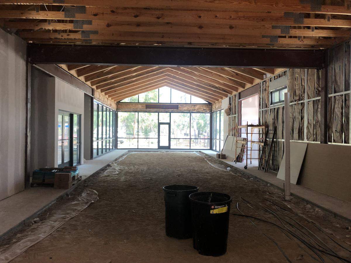 The interior of a new Starbucks on the north end of Hilton Head Island remains largely unfinished.