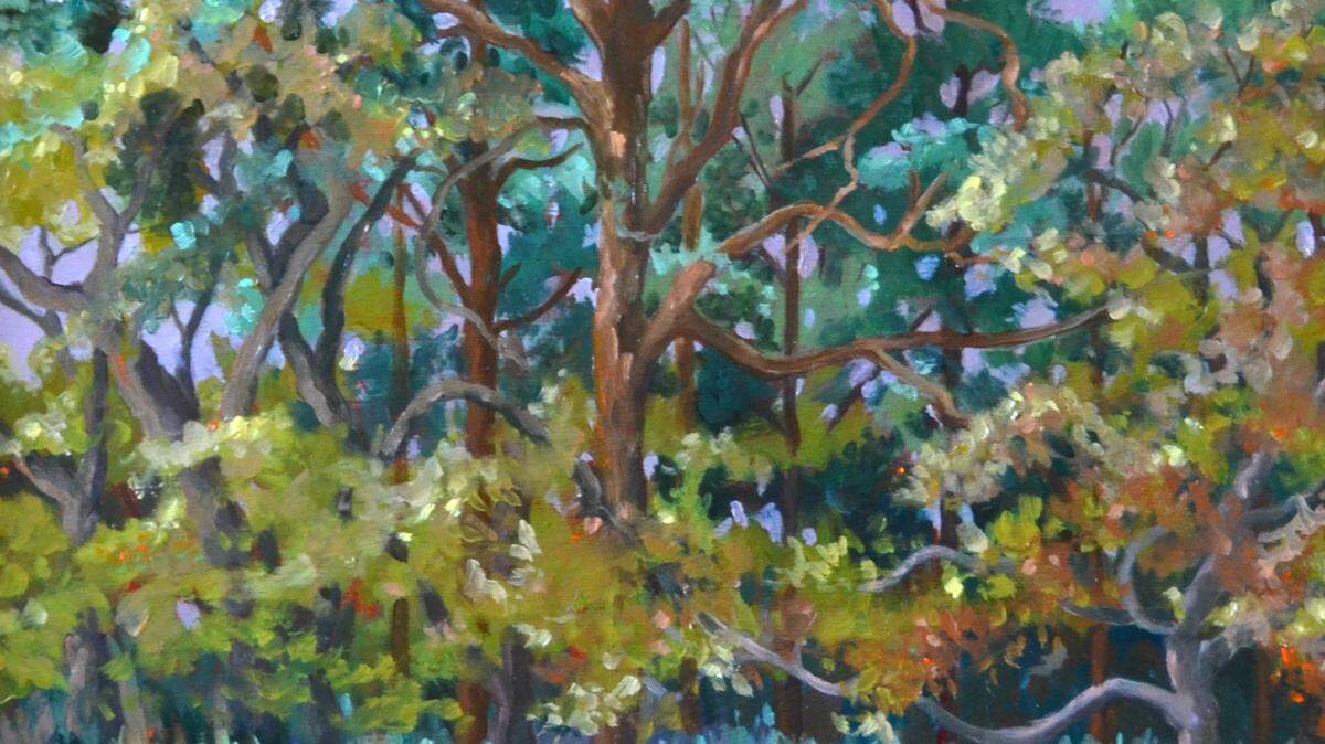 The Pritchards Island Art Collection, located in the USCB's Bluffton campus library, includes paintings of life on the undeveloped island.