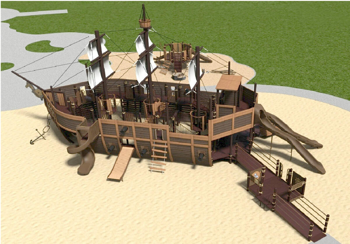 A replica of William Hilton’s “Adventure” will be a major focal point of the future “Lowcountry Celebration Park” children’s playground on Hilton Head Island near Coligny Beach Park.