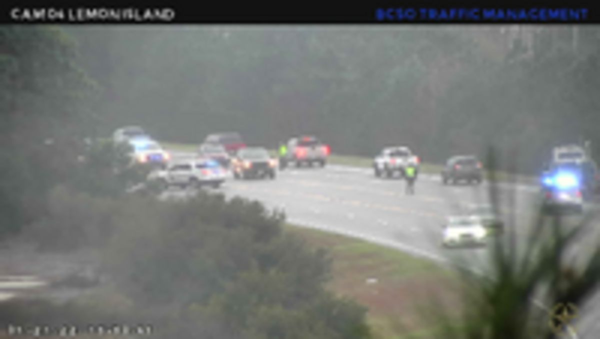 A head-on collision on the Broad River Bridge left two people injured on Friday afternoon.