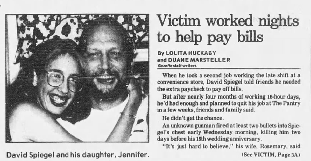 Beaufort County resident David Spiegel and his daughter were pictured in a Aug. 4, 1994, edition of The Beaufort Gazette after he was shot to death during a night shift at a convenience store outside Hilton Head Island. Anyone with information on the cold case is encouraged to reach out to police.