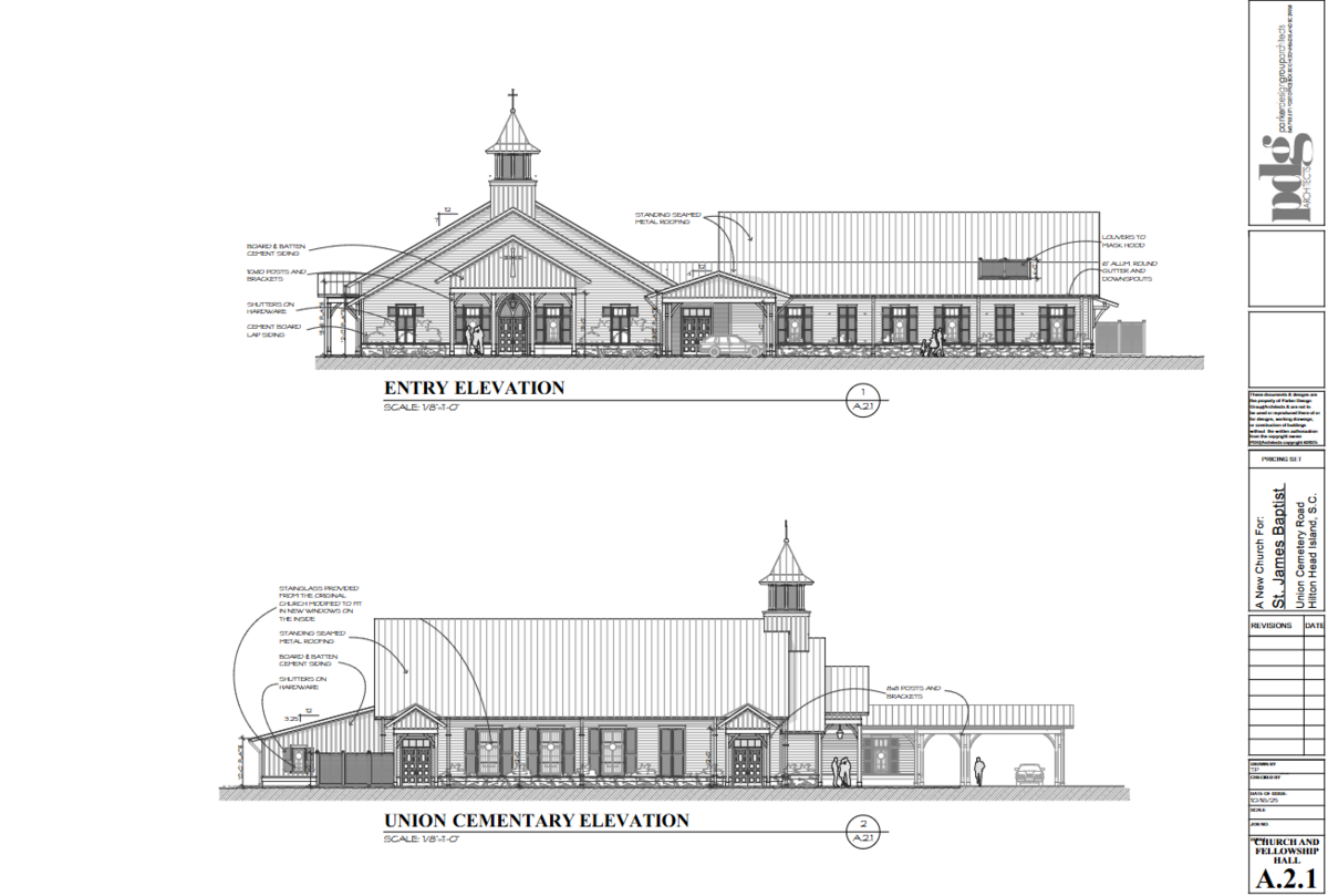 Designs have been approved for the new fellowship hall for the St. James Baptist Church.