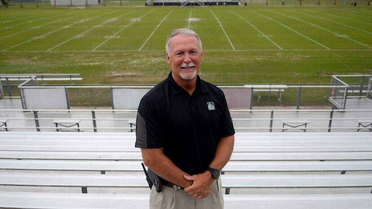 Bluffton High School athletic director Dave Adams stands for a portrait at the school’s football stadium on Wednesday, May 18, 2016, in Bluffton. Adams will be part of the Bobcats’ inaugural Hall of Fame Class.