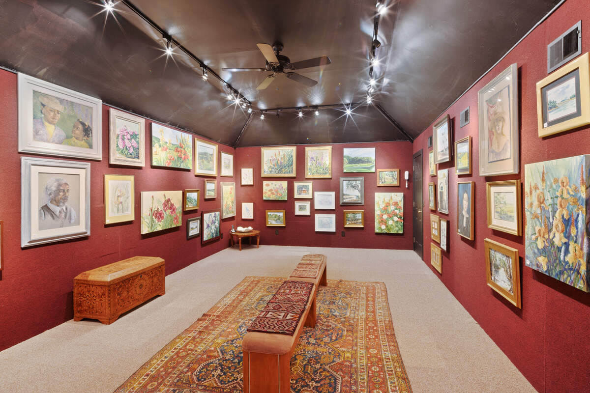 An view of the gallery inside 5 Delta Lane in Long Cove Club, Hilton Head Island, SC.