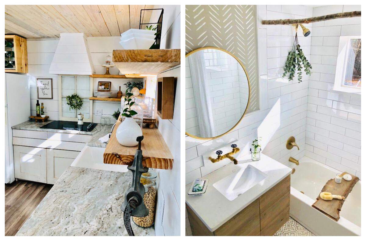 The home is nearly 1,000 square feet and has two bedrooms and 1 1/2 bath.