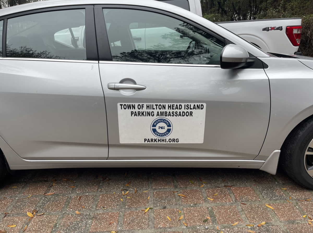 On Monday, a car labeled as “Town of Hilton Head Island Parking Ambassador” with a PCI Municipal Services logo drove through the parking lot at Fish Haul Beach. The private company will not be a part of the enforcement process, according to town officials.