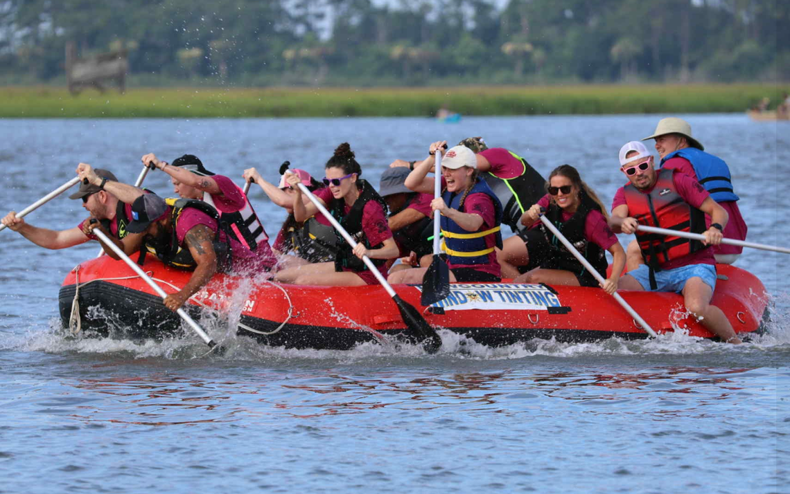 Saturday morning’s raft show in Port Royal was a success, according to Beaufort Water Festival organizers. It was held at Sands Beach rather than Waterfront Park in Beaufort after the city closed the park’s promenade due to structural problems.