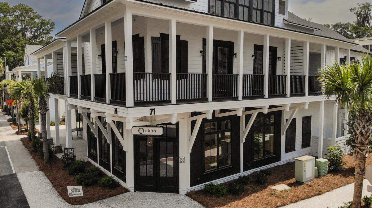 Chef Bernard Bennett’s brick-and-mortar restaurant Okan, is pictured on June 7, 2023, in The Bridge Collective at the intersection of Calhoun and Bridge streets in Old Town Bluffton.