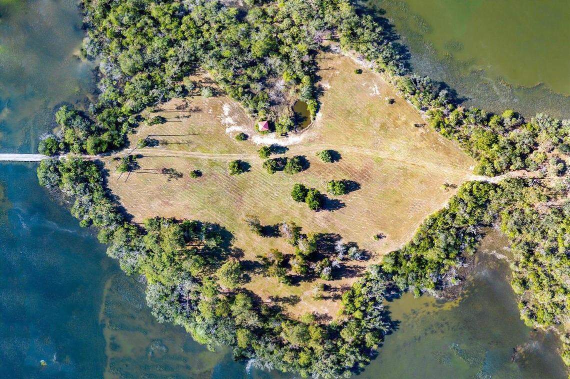 Listed at $1.59 million by NextHome Lowcountry, the island located at 40 Steady Gittin It Lane can accommodate a seven-bedroom home.
