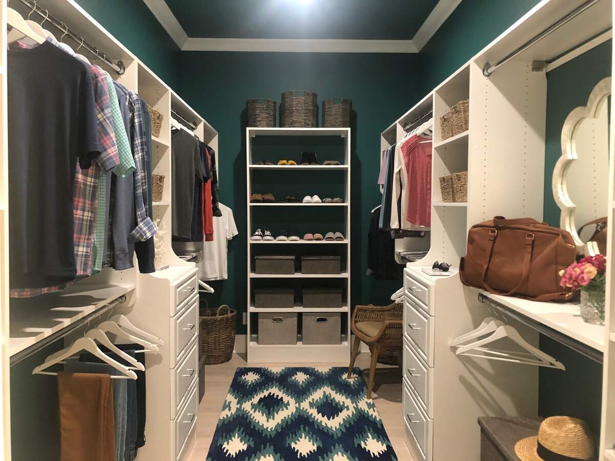 The master suite walk-in closet of the HGTV 2020 Dream Home in Windmill Harbour on Hilton Head Island.