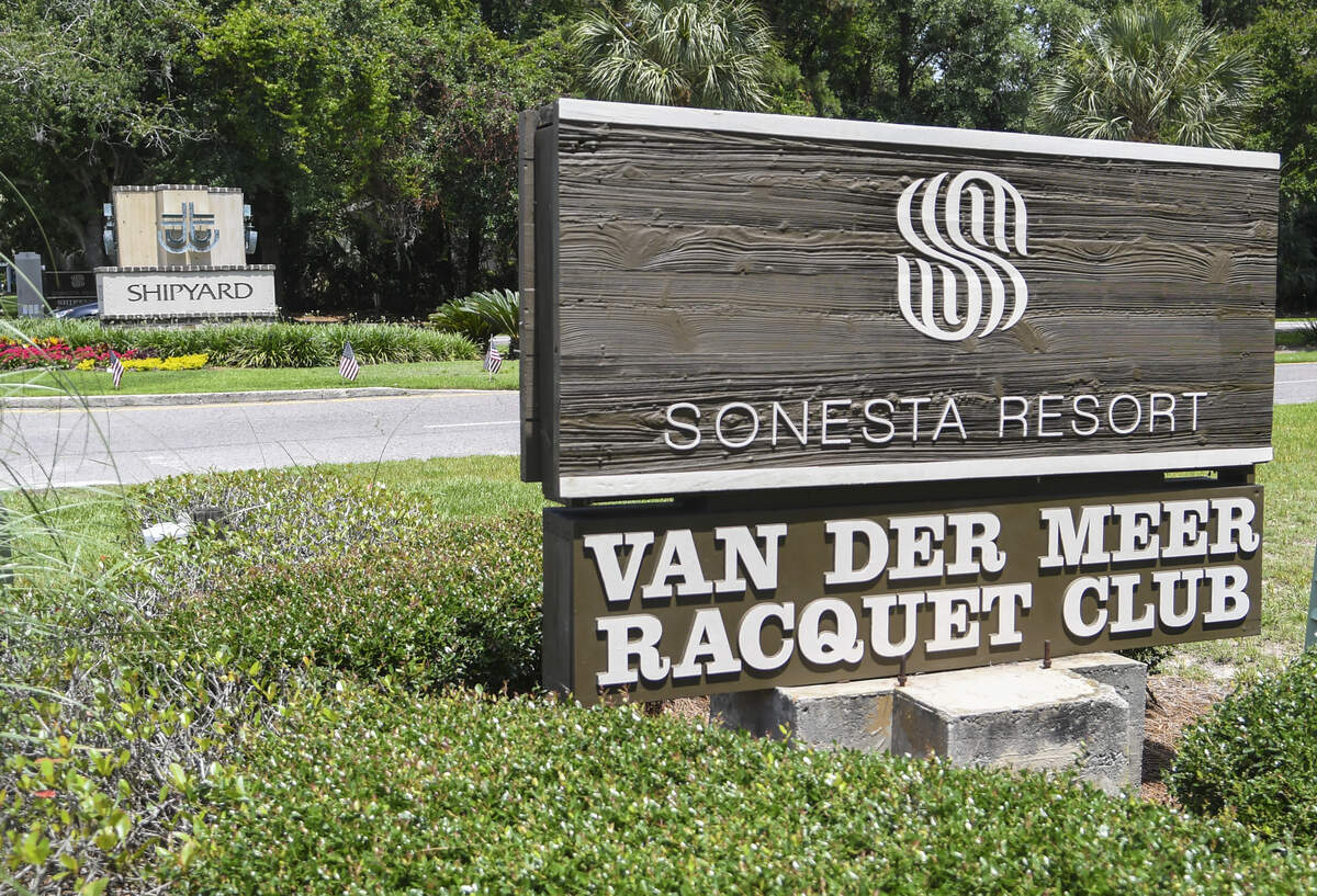 The sign for the Sonesta Resort at the entrance to Shipyard as seen on May 22, 2020 on Pope Avenue on Hilton Head Island.