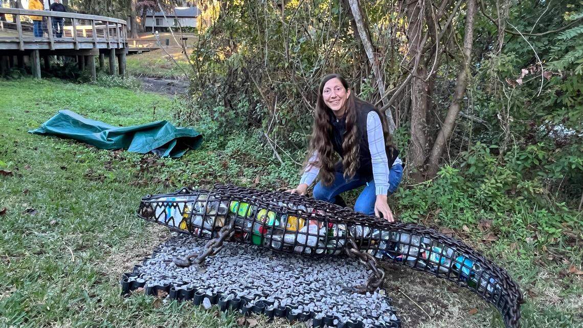 7.5-foot-long alligator makes statement about garbage at Port Royal’s famed wetlands