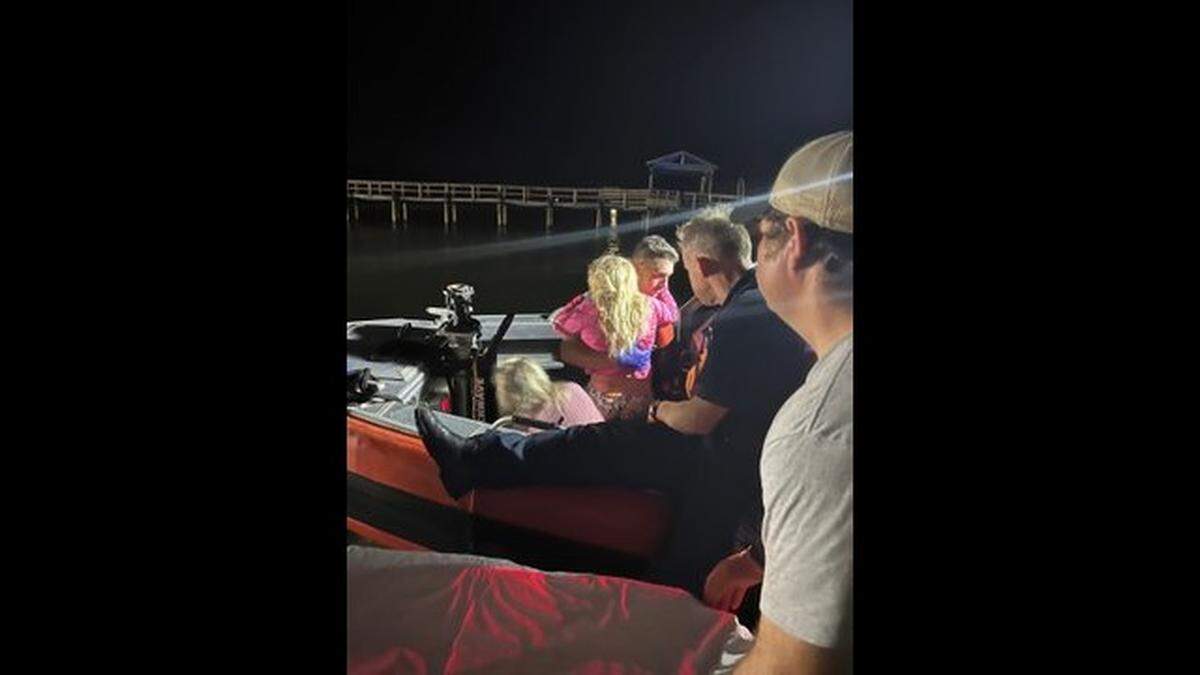 Seven adults and two children were rescued from the water Saturday after their boat ran aground into oyster beds near Daufuskie Island, according to DNR and U.S. Coast Guard officials. 