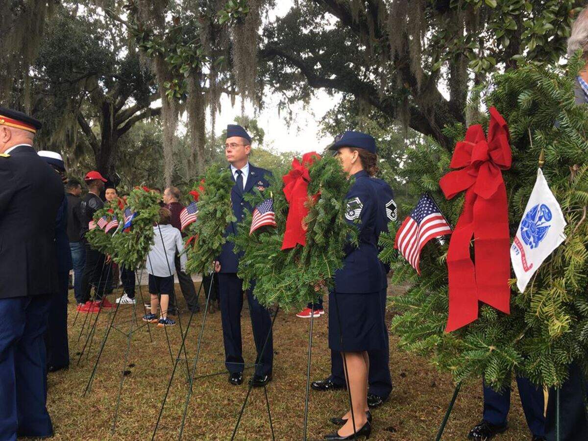 Beaufort National Cemetery welcomed 11,007 wreaths in its annual Wreaths Across America event Saturday.