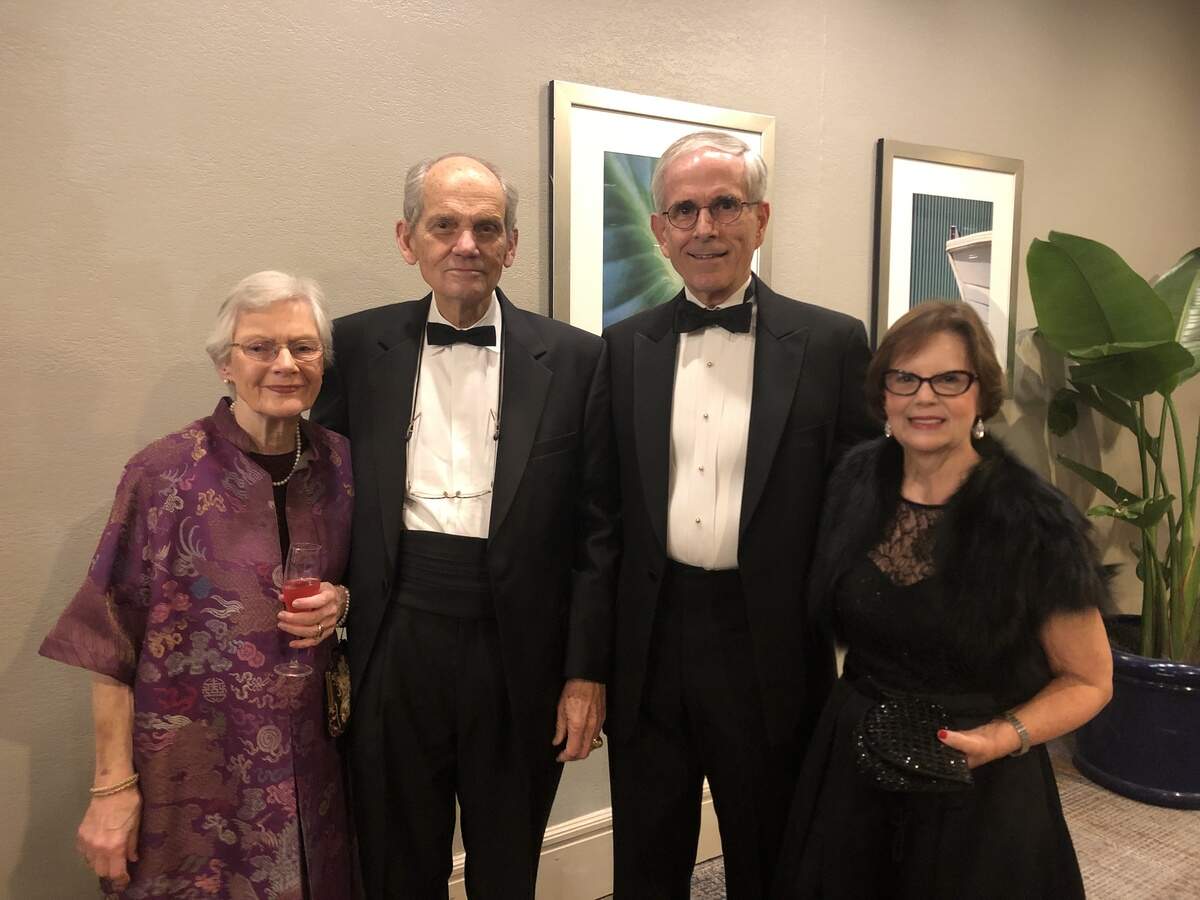 Emmett McCracken with his wife and friends at the 2019 Chamber Ball.