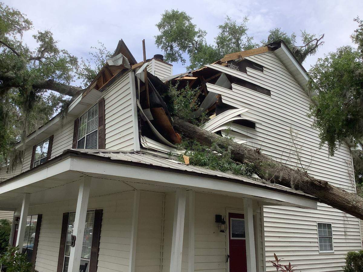 This is one of 44 structures in Port Royal damaged late Wednesday during a tornado.