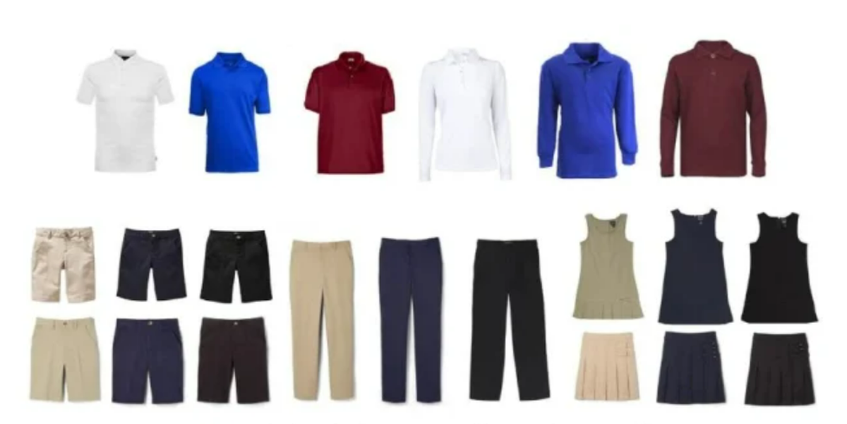 An example of acceptable Lady’s Island Middle School uniform for students.