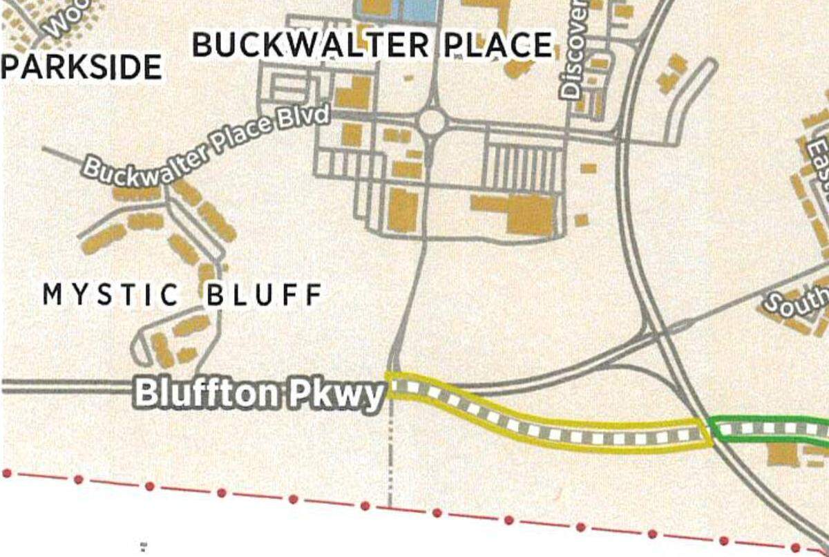 A screenshot of Marc Orlando’s Nov. 6 letter to Beaufort County. The proposed intersection realignment is highlighted in yellow.