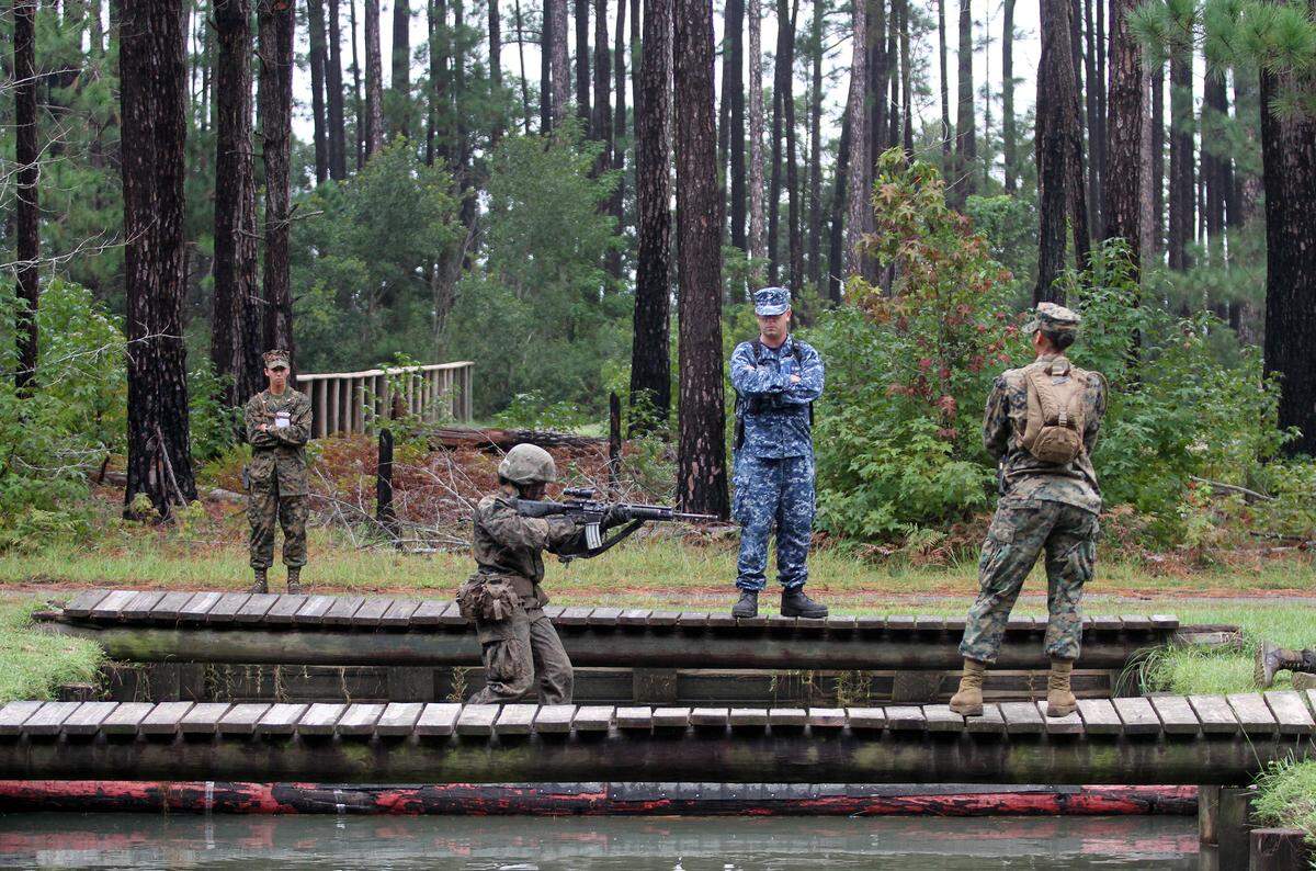 Photos taken of Marines going through the Day Movement Course portion during the Crucible on Sept. 25, 2015 at the Marine Corps Recruit Depot Parris Island.
