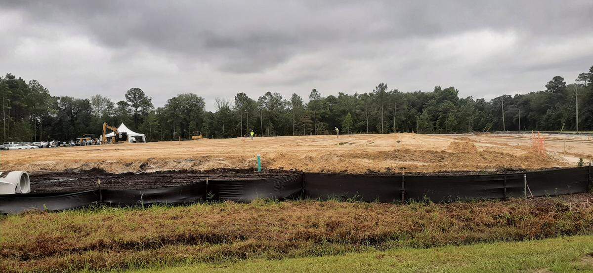Construction of a new industrial building in Beaufort Commerce Park is underway.