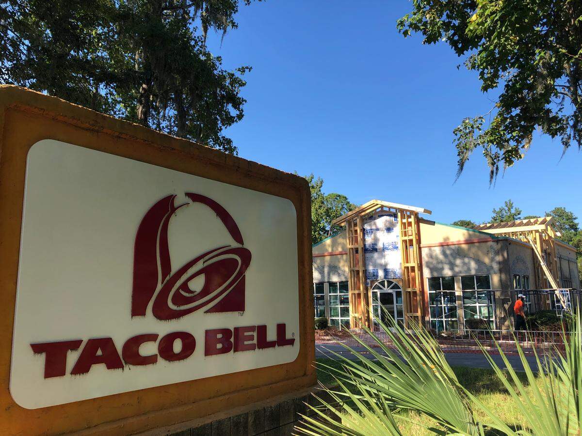Renovations are underway at the Taco Bell located on U.S. 278 near Home Depot in Bluffton, South Carolina.